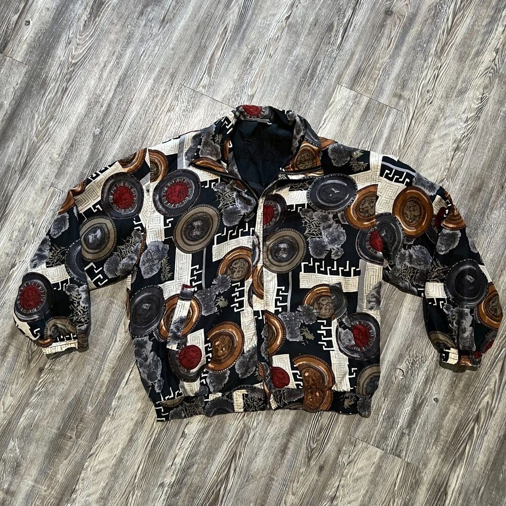 Vintage FU DA International Silk Bomber Jacket XL